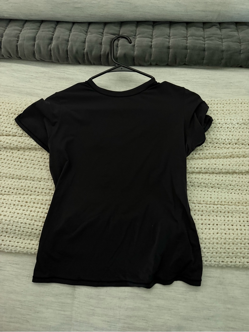 SKIMS Black Short Sleeve Crew Tee
